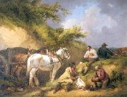 George Morland The Labourer's Luncheon oil